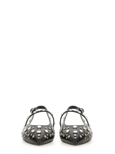 Ash Brenda Lace-up Flat Sandals In Black