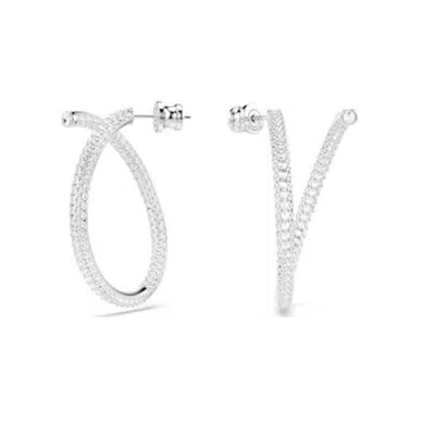 Swarovski Dextera Hoop Earrings In White