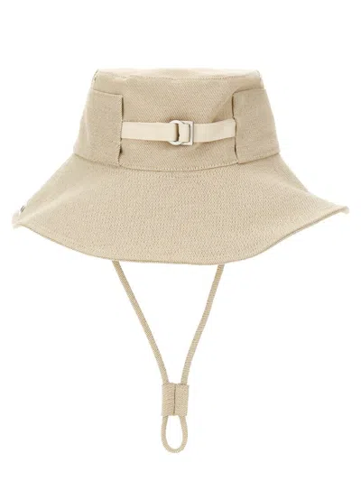Jacquemus "le Bob De-nimes" Bucket Hat In Beige