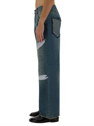 3paradis Freedom Doves Straight-leg Jeans In Blue