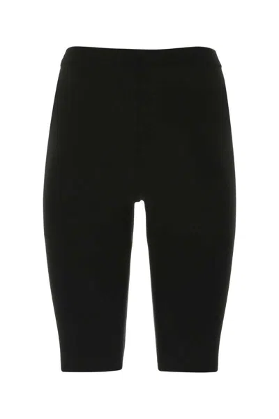 Prada Black Viscose Blend Leggings In Black