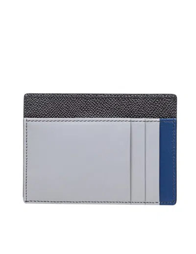Dolce & Gabbana Black/blue Dauphine Card Holder In Black/blue