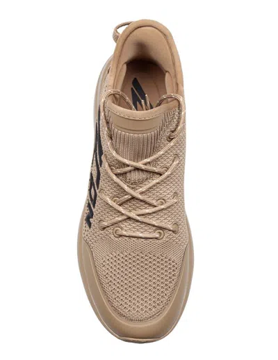 Dsquared2 Stretch Knit Sock Sneakers In Kaki/noir