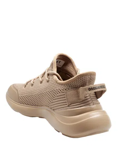 Dsquared2 Stretch Knit Sock Sneakers In Kaki/noir