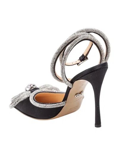 Mach&mach Double Bow 110mm Patent-finish Leather Pumps In Black