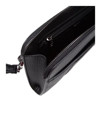 Dolce & Gabbana Rectangular Clutch Logo Textured Finish In Black