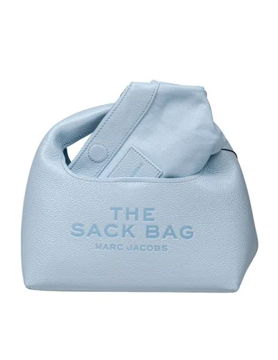 Marc Jacobs Light Blue Leather Mini Sack Bag In Blue Cloud