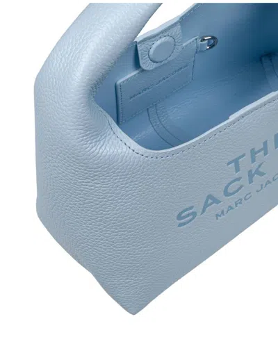 Marc Jacobs Light Blue Leather Mini Sack Bag In Blue Cloud
