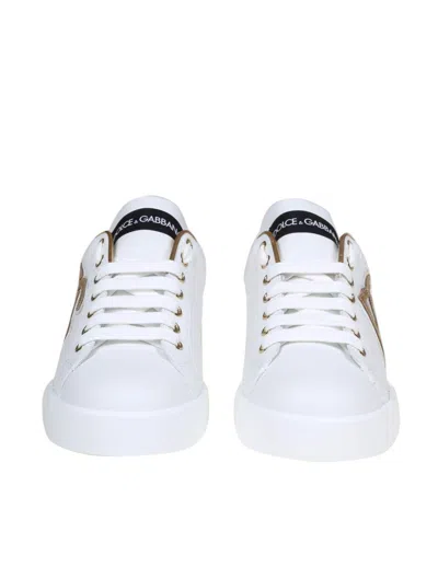 Shop Dolce & Gabbana Leather Sneaker In White