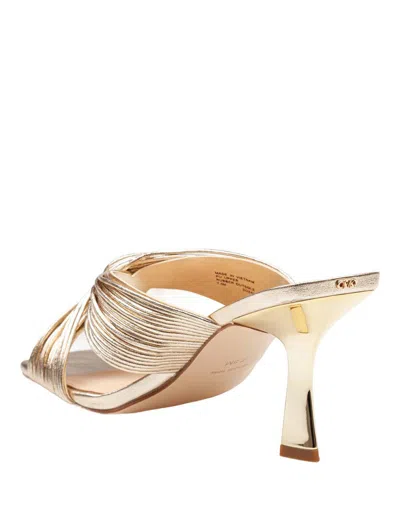 Michael Kors Ichael Kors Alessia Metallic Mule Sandal In Gold