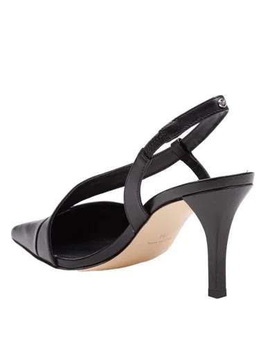 Michael Kors Black Slingback Shoes With Pointed Toe In Black