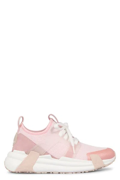 Moncler Lunarove Panelled Sneakers In Pink