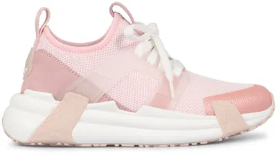Moncler Lunarove Panelled Sneakers In Pink