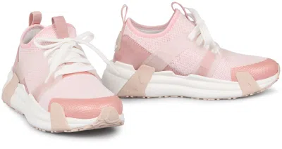 Moncler Lunarove Panelled Sneakers In Pink