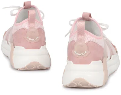 Moncler Lunarove Panelled Sneakers In Pink