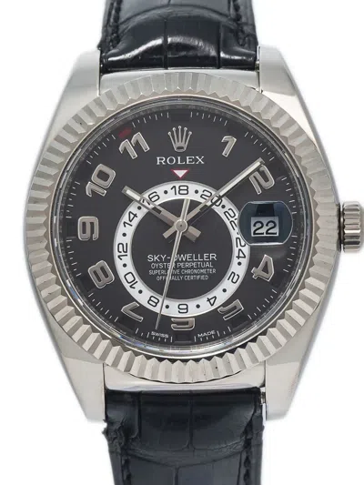 Pre-owned Rolex  Sky-dweller 42mm In Black
