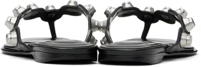 Alexander Wang Rexa Thong Flat Sandals In Black