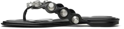 Alexander Wang Rexa Thong Flat Sandals In Black