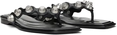 Alexander Wang Rexa Thong Flat Sandals In Black