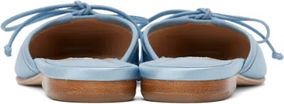 Manolo Blahnik Blue Ballerimu Slippers In Lblu(4535)