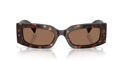 Dolce & Gabbana Rectangle-frame Sunglasses In Brown