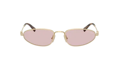 Miu Miu Narrow Oval Sunglasses In Nude