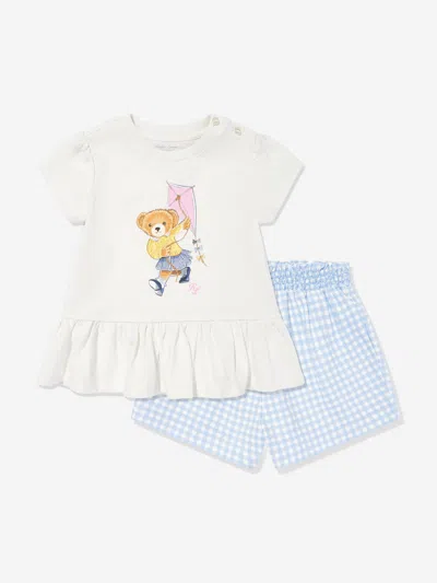 Polo Ralph Lauren Ralph Lauren Baby Girls T-shirt And Shorts Set In Blue