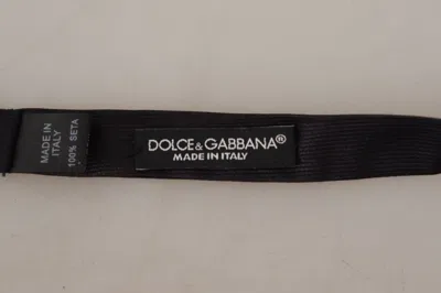 Dolce & Gabbana Elegant Silk Black Bow Men's Tie In Black