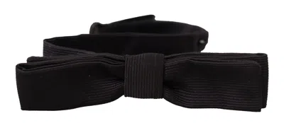 Dolce & Gabbana Elegant Silk Black Bow Men's Tie In Black