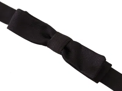 Dolce & Gabbana Elegant Silk Black Bow Men's Tie In Black