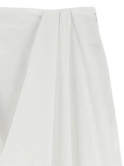 Brunello Cucinelli Bubble Hem Skirts White In White