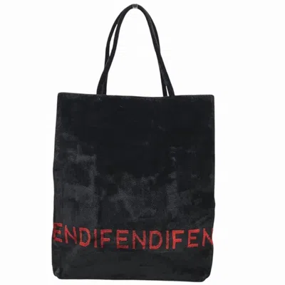 Pre-owned Fendi Black Red Color Leather Tote Bag () In Black, Red Color