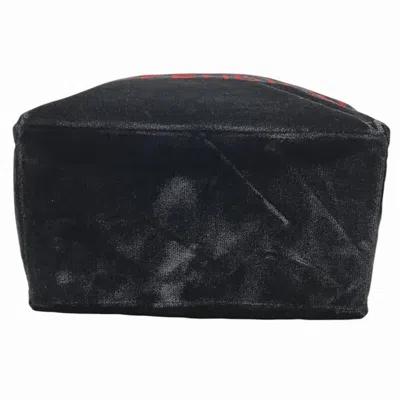 Pre-owned Fendi Black Red Color Leather Tote Bag () In Black, Red Color