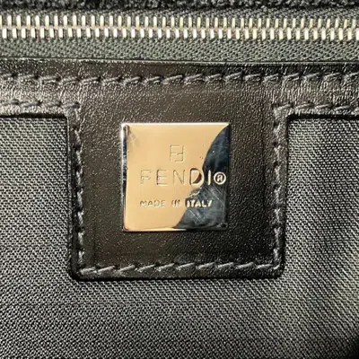 Pre-owned Fendi Black Red Color Leather Tote Bag () In Black, Red Color