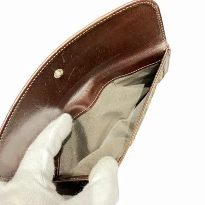 Pre-owned Fendi Brown Canvas Leather Long Wallet (bi-fold) ()