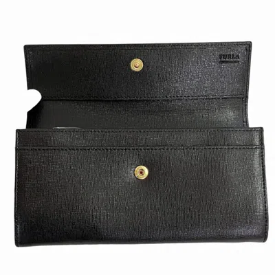 Pre-owned Furla Black Leather Wallet (bi-fold) ()