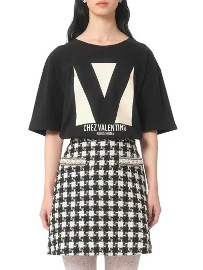 Valentino Women's Chezcotton T-shirt In Black