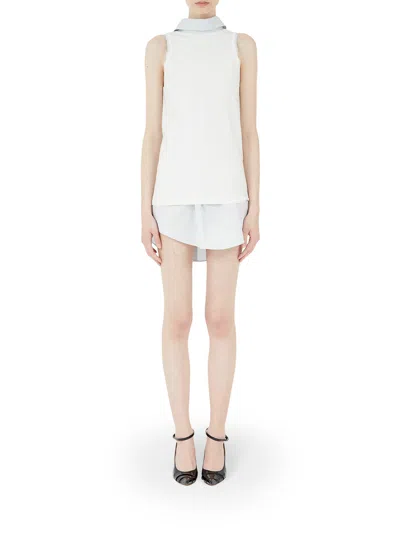 Maison Margiela Multilayer Cotton Top In White