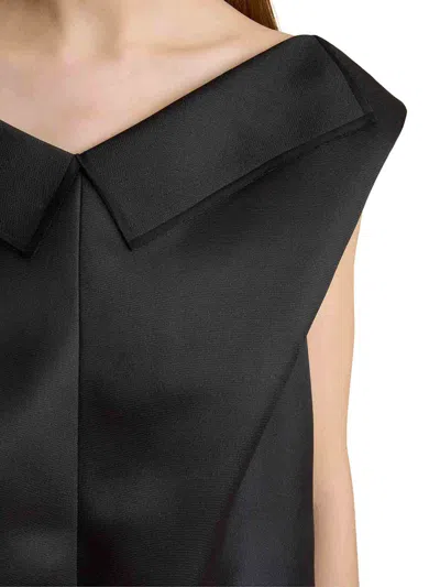 Khaite Silk Gazar Top In Black
