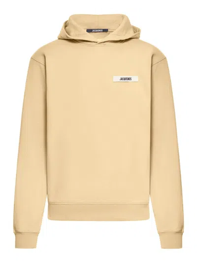 Jacquemus Le Hoodie Gros Grain In Nude & Neutrals