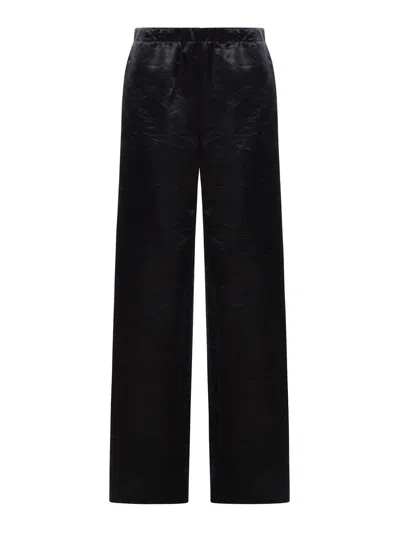 Givenchy Viscose Trousers With Wrinkled Effect In Black