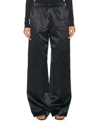 Givenchy Viscose Trousers With Wrinkled Effect In Black