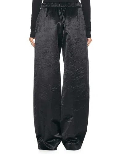 Givenchy Viscose Trousers With Wrinkled Effect In Black