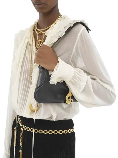 Chloé Kerala 25 Black Shoulder Bag In Navy Blue