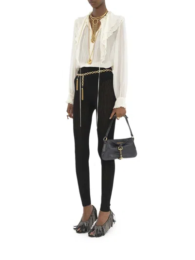 Chloé Kerala 25 Black Shoulder Bag In Navy Blue