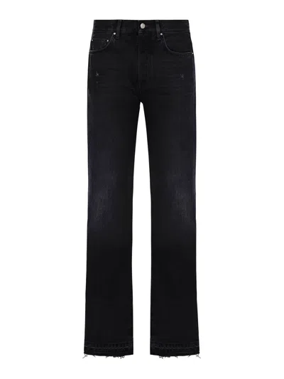 Amiri Straight Trousers With Five Pockets And Belt Loops In Black