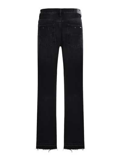 Amiri Straight Trousers With Five Pockets And Belt Loops In Black
