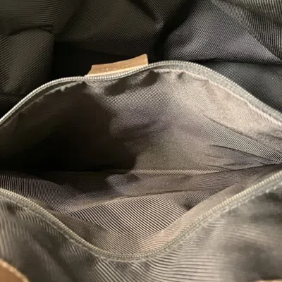 Pre-owned Gucci Beige Brown Gg Canvas Leather Tote Bag () In Beige, Brown