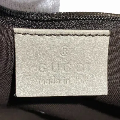 Pre-owned Gucci Beige Ivory Gg Canvas Leather Shoulder Bag Tote Bag () In Beige, Ivory