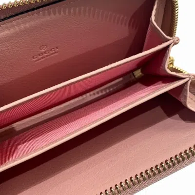 Pre-owned Gucci Beige Pink Pvc Coin Purse/coin Case () In Beige, Pink